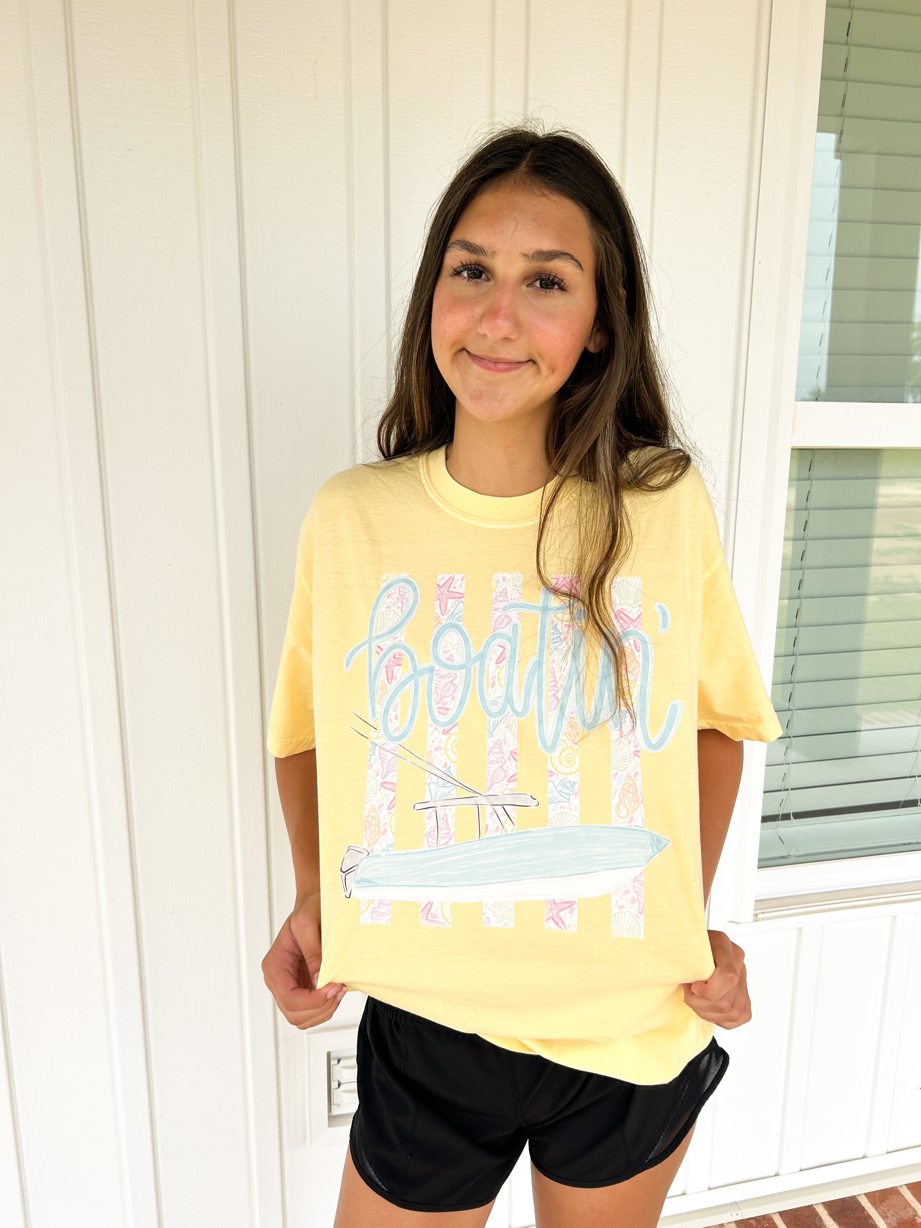 Summer Yellow Boating Tee