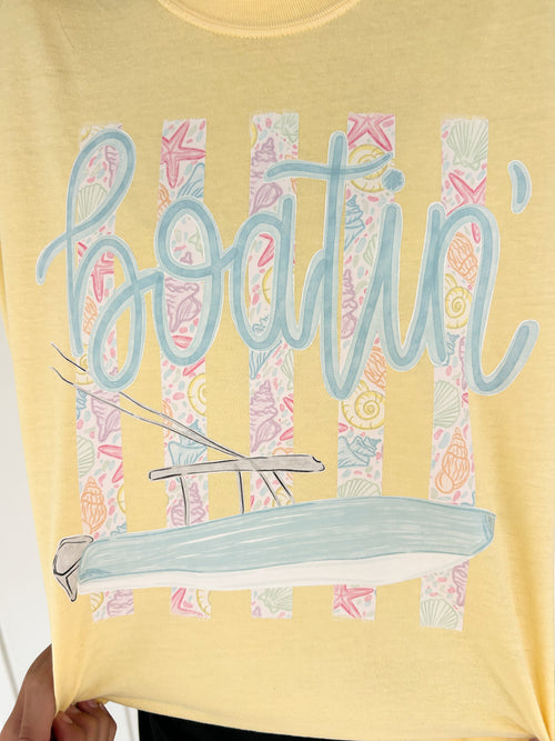 Summer Yellow Boating Tee