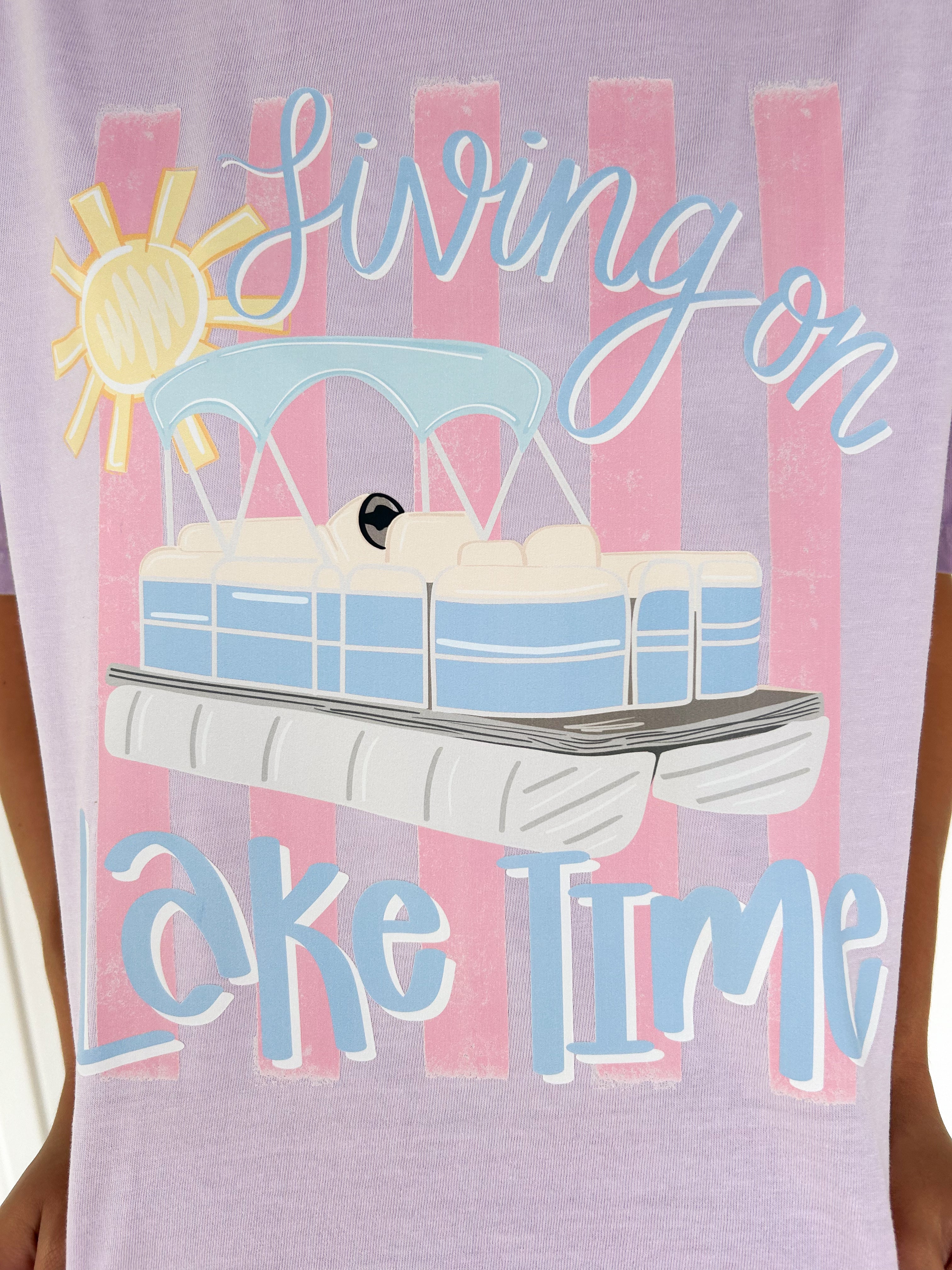 Living On Lake Time Tee